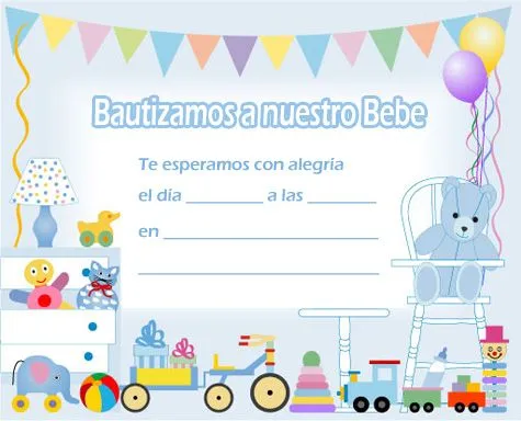 Plantillas para invitaciones de bautizos gratis - Imagui