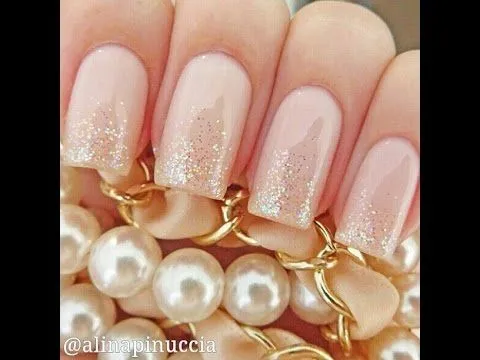 Diseño de uñas para novia 2015 - YouTube