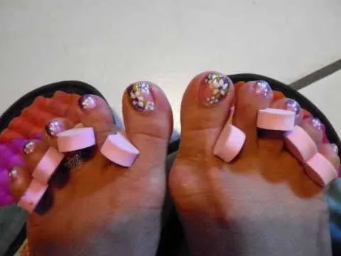 Diseño de uñas para pies #1 - YouTube