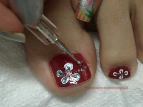 Diseño para uñas de los pies peticion de REGBALRE - YouTube
