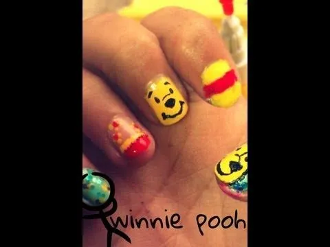DISEÑO DE UÑAS WINNIE POOH / NAIL DESIGN WINNIE POOH - YouTube DISEÑO DE UÑAS WINNIE POOH / NAIL DESIGN WINNIE POOH - YouTube