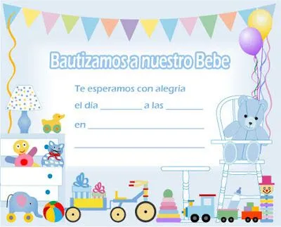 Plantillas de invitaciónes de bautizo - Imagui