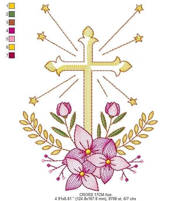 Diseños de bordado cruzado Patrón de bordado de máquina de diseño de bordado religioso Archivo de bordado católico Cruz con flores Eucaristía - Etsy España Diseños de bordado cruzado Patrón de bordado de máquina de diseño de bordado religioso Archivo de bordado católico Cruz con flores Eucaristía - Etsy España