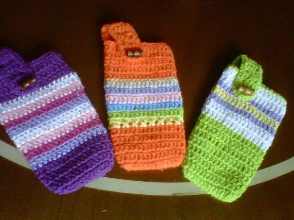 MIS DISEÑOS EN CROCHET Y MÁS....: PORTA CELULARES