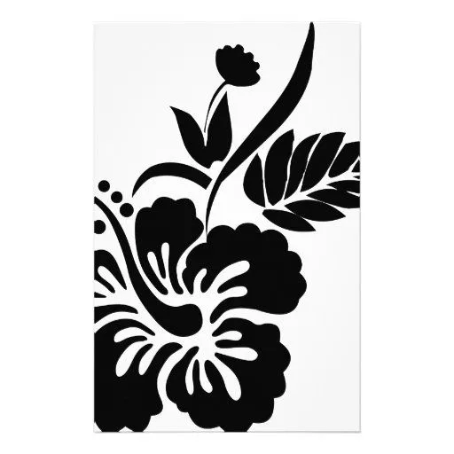 Flor hawaiana en dibujo - Imagui