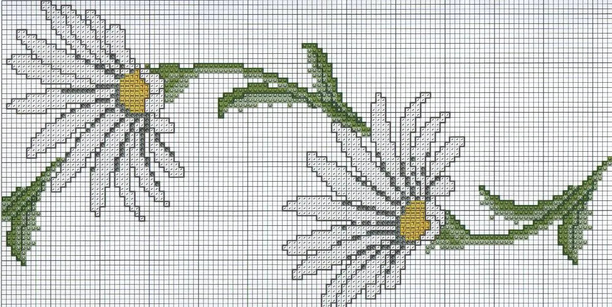 Diseños de flores en punto de cruz :: Plantillas de flores para ...
