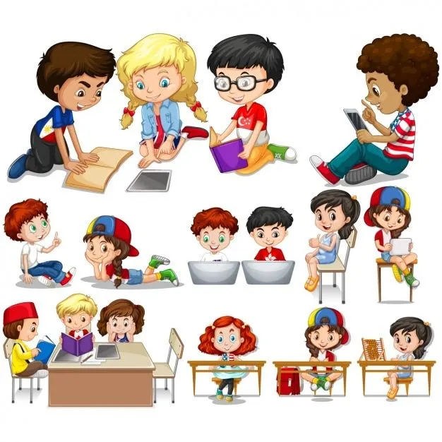 Diseños de niños estudiando | Descargar Vectores Premium Diseños de niños estudiando | Descargar Vectores Premium