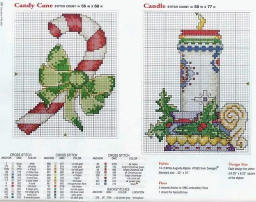 Manteles de punto de cruz navideños - Imagui