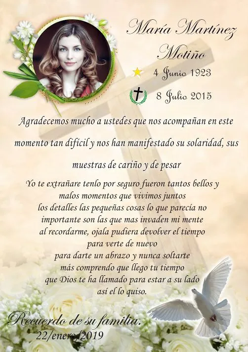 Diseños de Recuerdos para Novenarios o Difuntos Colección 3 | Tarjetas de agradecimiento de funeral, Tarjetas de recuerdos, Novenario Diseños de Recuerdos para Novenarios o Difuntos Colección 3 | Tarjetas de agradecimiento de funeral, Tarjetas de recuerdos, Novenario