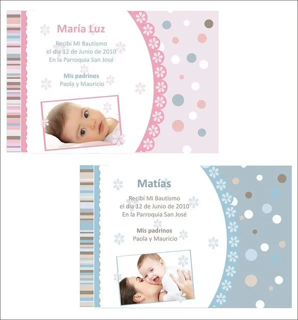 Diseños tarjetas bautismo - Imagui