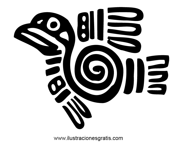 Pájaro volando - Estampa, marca o sello de identidad de un ...