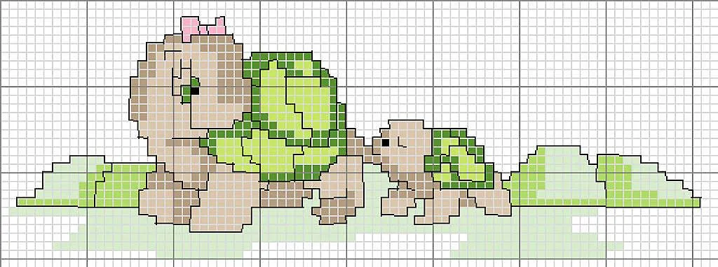 Una Locura de ideas !!! de punto de cruz: Tortuguitas, gráficos en ... Una Locura de ideas !!! de punto de cruz: Tortuguitas, gráficos en ...