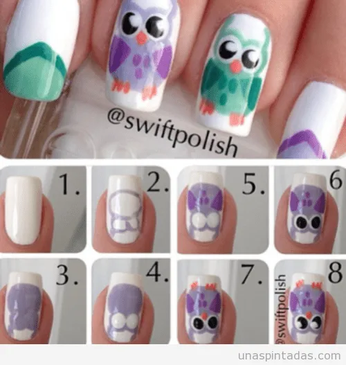 Diseños de uñas con dibujos animados paso a paso - Imagui Diseños de uñas con dibujos animados paso a paso - Imagui