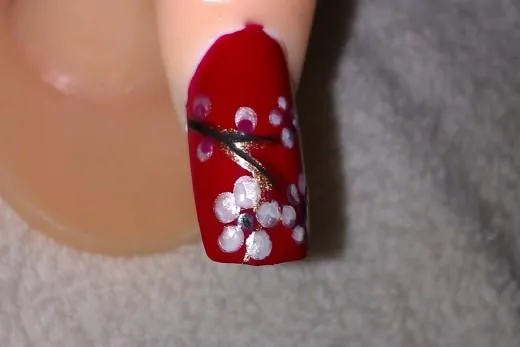 Diseños de uñas fácil para principiantes: Diseño de uñas rojo con ...
