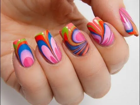 Diseños de Uñas Marmoleadas | Nail Art - YouTube Diseños de Uñas Marmoleadas | Nail Art - YouTube