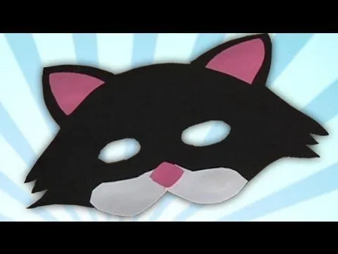 Disfraces de carnaval caseros, hacer una máscara de gato - YouTube Disfraces de carnaval caseros, hacer una máscara de gato - YouTube