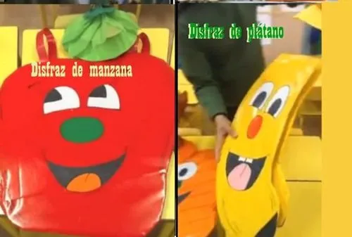 Hacer disfraces de frutas en cartulina | pintar y jugar, dibujos ...