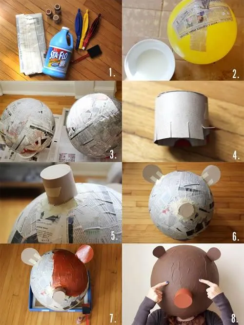 DIY, Los tres osos y ricitos de oro en papel maché | Fiestas y Cumples