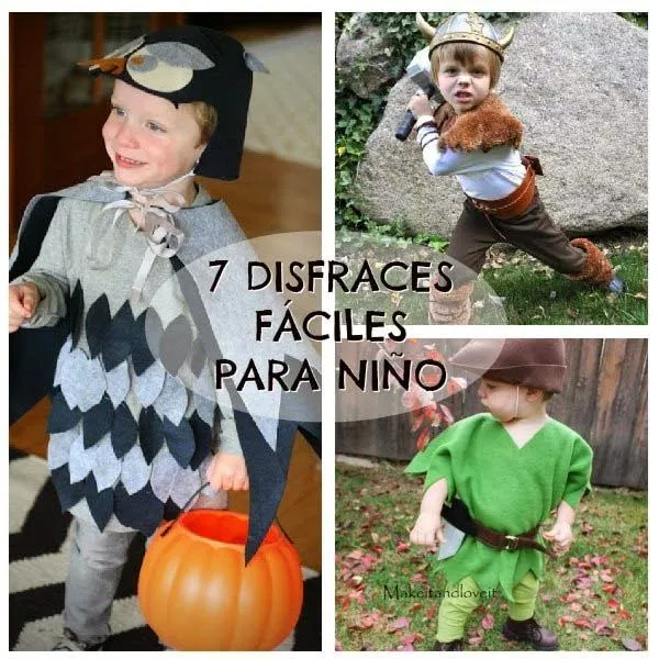 7 disfraces para niños fáciles de hacer - Halloween y Carnaval 7 disfraces para niños fáciles de hacer - Halloween y Carnaval