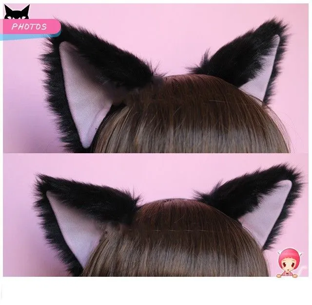 VENTA CALIENTE X ss doble cosplay negro de pelo largo orejas ... VENTA CALIENTE X ss doble cosplay negro de pelo largo orejas ...