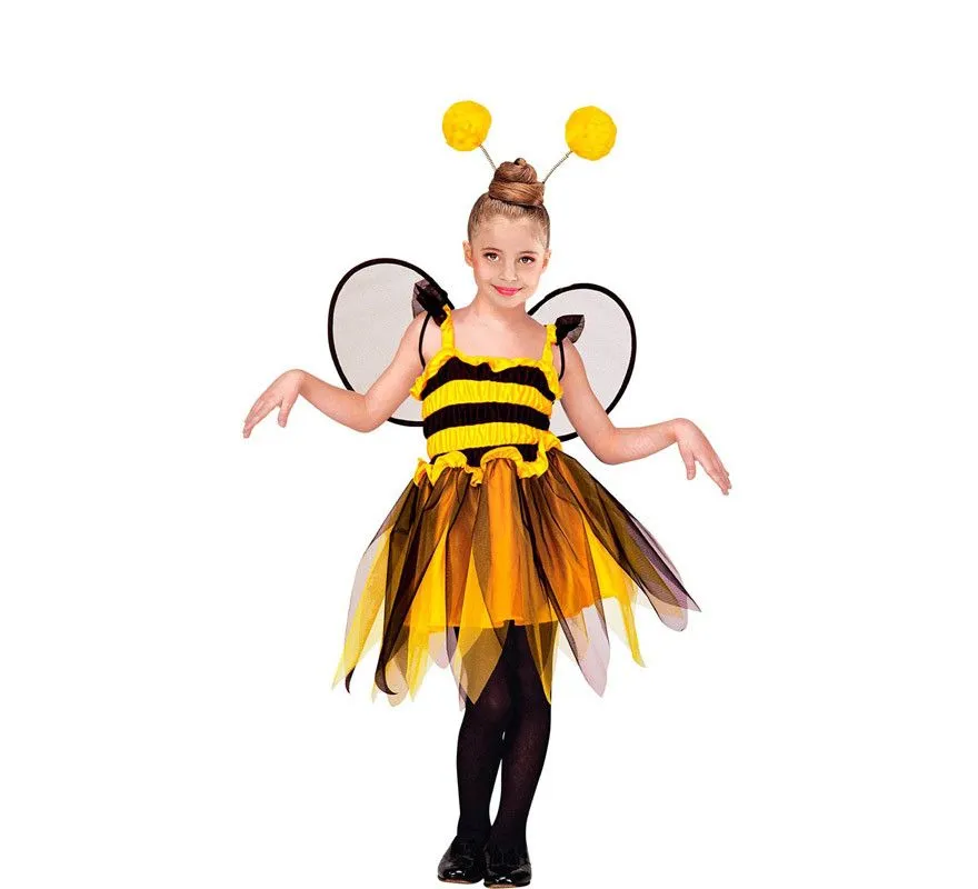 Disfraz de Abeja con Antenas grandes para niña Disfraz de Abeja con Antenas grandes para niña