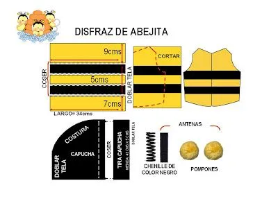 Disfraz de abeja para perro | Patrones de ropa para perros Disfraz de abeja para perro | Patrones de ropa para perros