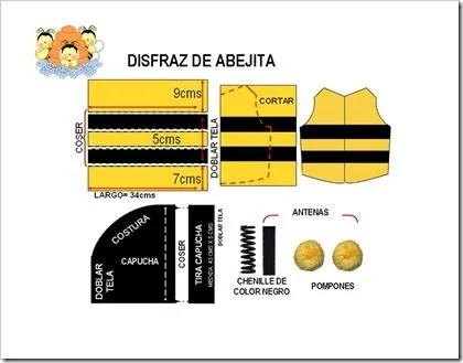 Patron para disfraz de abeja - Imagui