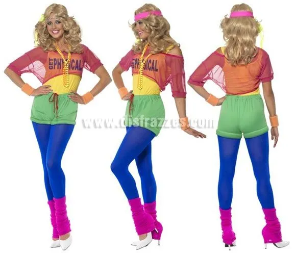 Disfraz de Aerobic de los Años 80 para Mujer talla XS 32/34 ... Disfraz de Aerobic de los Años 80 para Mujer talla XS 32/34 ...