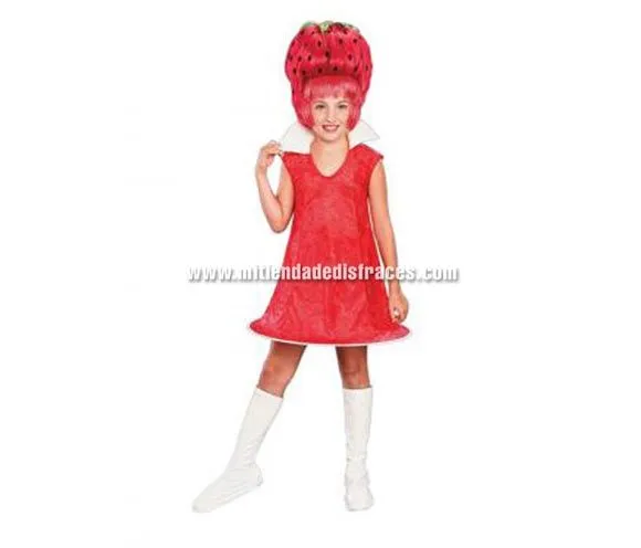 Disfraz barato de Fresita con peluca para niña por sólo 19.99 ...