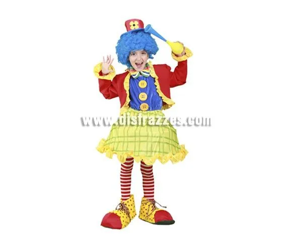 Disfraz barato de Payasita de colores 10-12 años Carnaval por sólo ... Disfraz barato de Payasita de colores 10-12 años Carnaval por sólo ...
