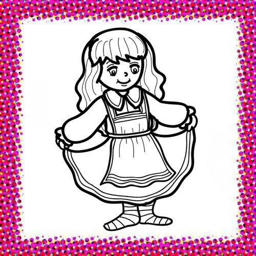 Disfraz de campesina para colorear con niños - Dibujos de ... Disfraz de campesina para colorear con niños - Dibujos de ...