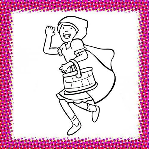 Disfraz de Caperucita Roja para colorear con niños - Dibujos de ...