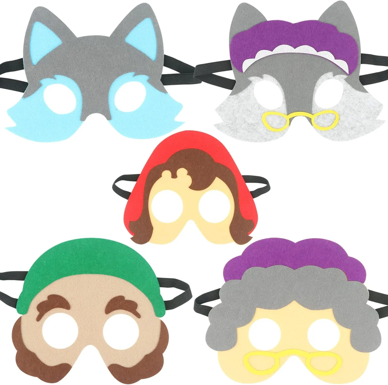 Disfraz de caperucita roja y lobo grande para niños, 5 máscaras de fieltro para fiestas de disfraces de niños, actividades en el aula, narración de historias : Amazon.com.mx: Juguetes y Juegos Disfraz de caperucita roja y lobo grande para niños, 5 máscaras de fieltro para fiestas de disfraces de niños, actividades en el aula, narración de historias : Amazon.com.mx: Juguetes y Juegos