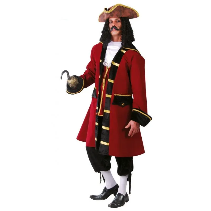 Disfraz de capitán pirata rojo adulto. Disfraz de Capitán Garfio - Peter Pan | Bazar Chinatown Disfraz de capitán pirata rojo adulto. Disfraz de Capitán Garfio - Peter Pan | Bazar Chinatown