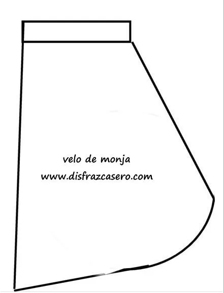 Disfraz de monja muy fácil, moldes velo - Disfraz casero Disfraz de monja muy fácil, moldes velo - Disfraz casero