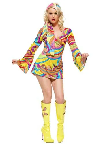 Disfraz casero de hippie para mujer