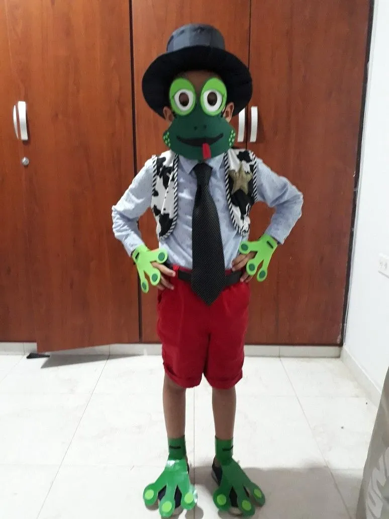 Disfraz casero de Rin Rin renacuajo, renacuajo paseador | Manualidades,  Disfraces caseros, Feliz domingo de ramos