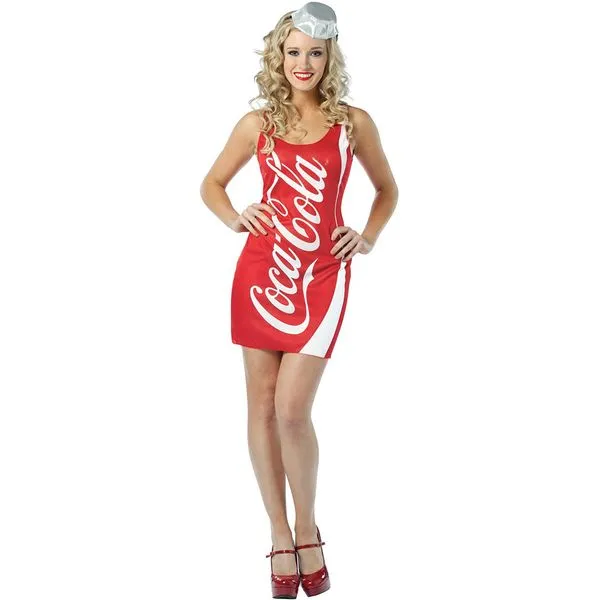Disfraz de Lata Coca-Cola para mujer.