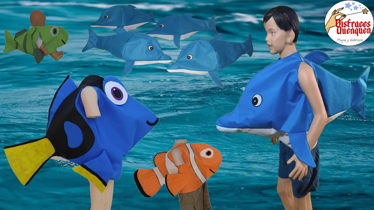Disfraz de Delfín y de Peces | Como hacer disfraces para niños Disfraz de Delfín y de Peces | Como hacer disfraces para niños