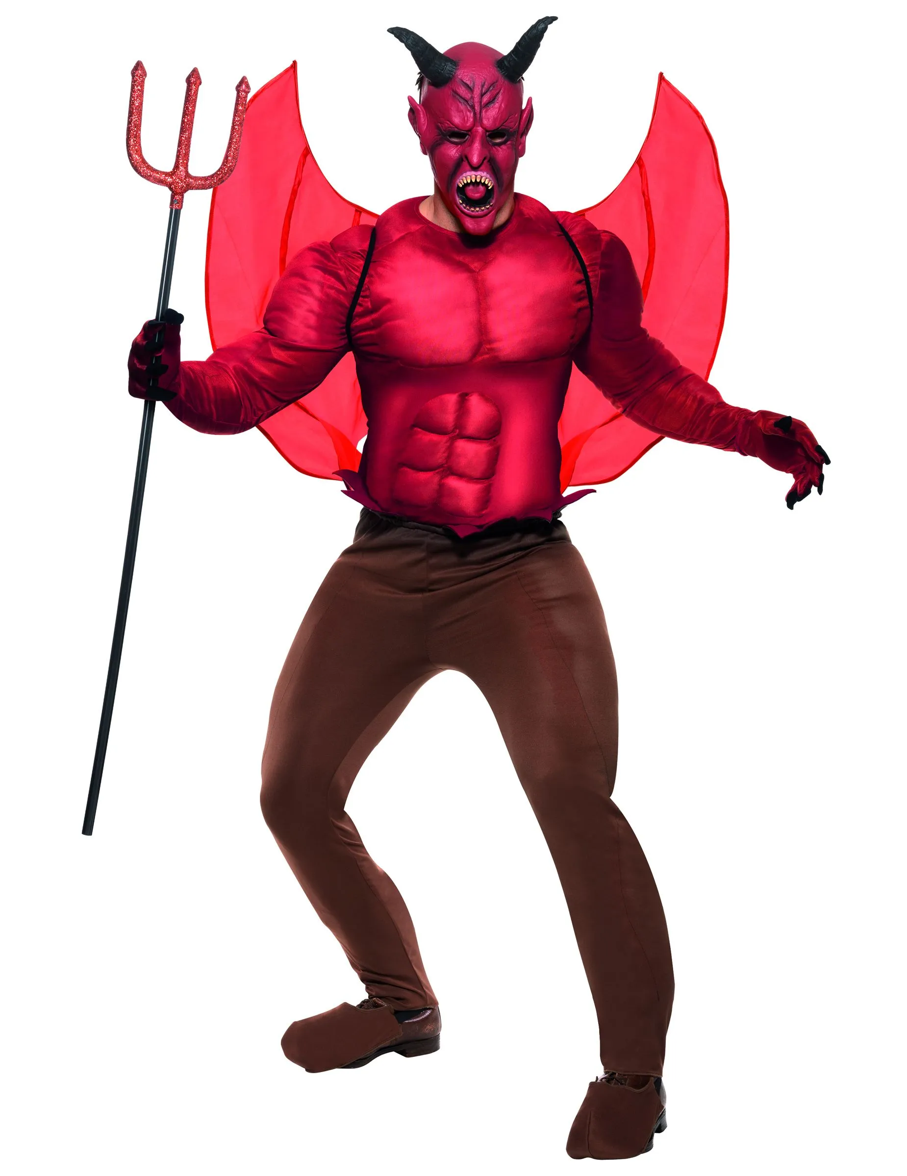 Disfraz de diablo de lujo para hombre, ideal para Halloween Disfraz de diablo de lujo para hombre, ideal para Halloween