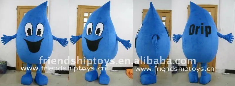 Traje de encargo de la mascota de la historieta de la gota del ... Traje de encargo de la mascota de la historieta de la gota del ...