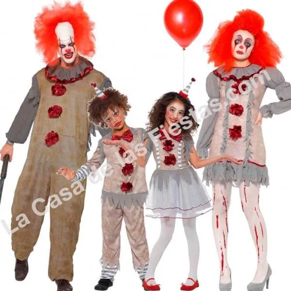 DISFRAZ GRUPO PAYASO ASESINO VINTAGE - comprar online en LaCasadelasFiestas.com DISFRAZ GRUPO PAYASO ASESINO VINTAGE - comprar online en LaCasadelasFiestas.com