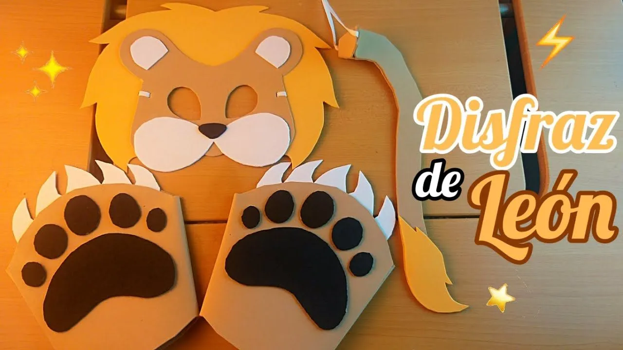 Cómo hacer un Disfraz de LEÓN para niños, Máscara, Garras y cola con foamy | Momuscraft - YouTube Cómo hacer un Disfraz de LEÓN para niños, Máscara, Garras y cola con foamy | Momuscraft - YouTube