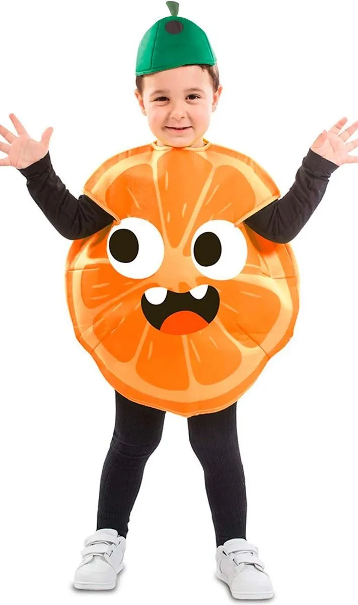 Disfraz de Naranja con Gorro para niño y niña | Don Disfraz Disfraz de Naranja con Gorro para niño y niña | Don Disfraz
