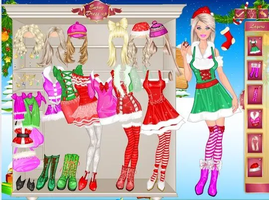 El disfraz de navidad de Barbie | Infantiles juegos, entretenimiento ...