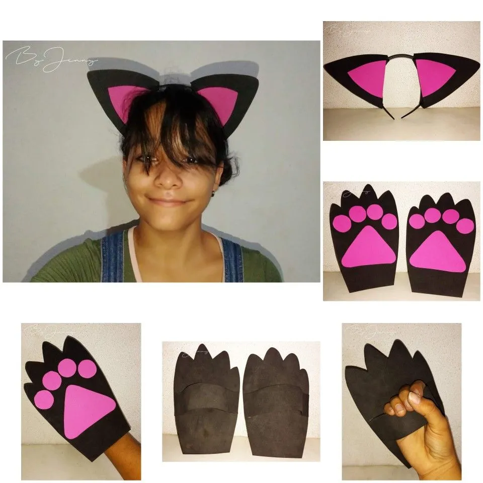 Disfraz - orejas y patas o garras de gato | Garras de gato, Disfraz de gato casero, Disfraz de gato Disfraz - orejas y patas o garras de gato | Garras de gato, Disfraz de gato casero, Disfraz de gato