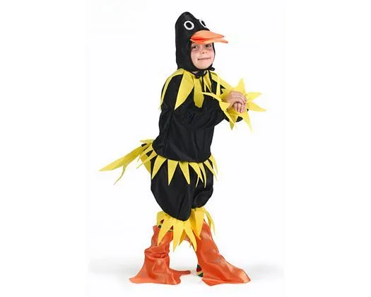 Disfraz de pato negro, niño Talla 4 (10 – 12 años) 15,24 ...