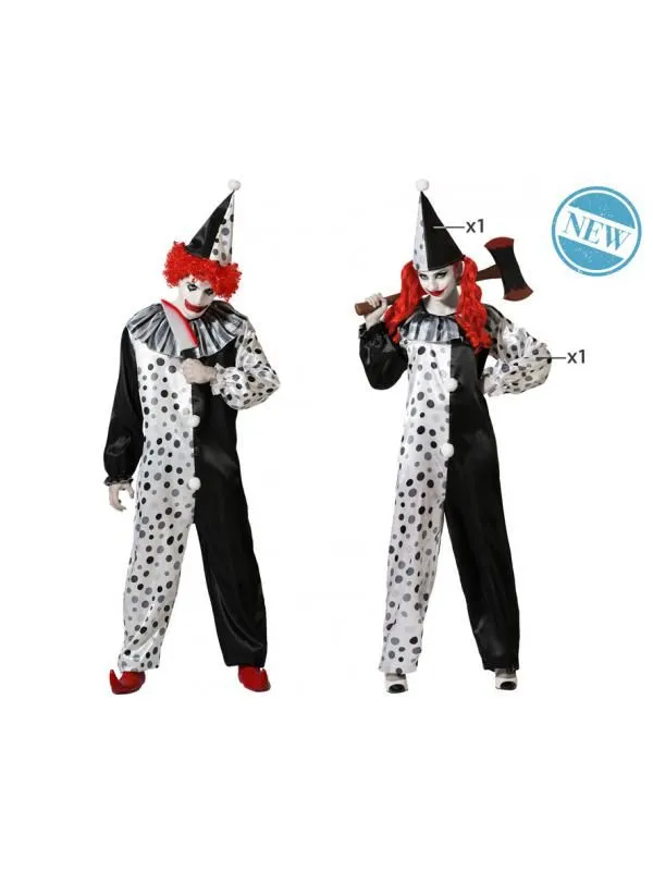 DISFRAZ PAYASO GRIS UNISEX ADULTO | disfrazdisfraz