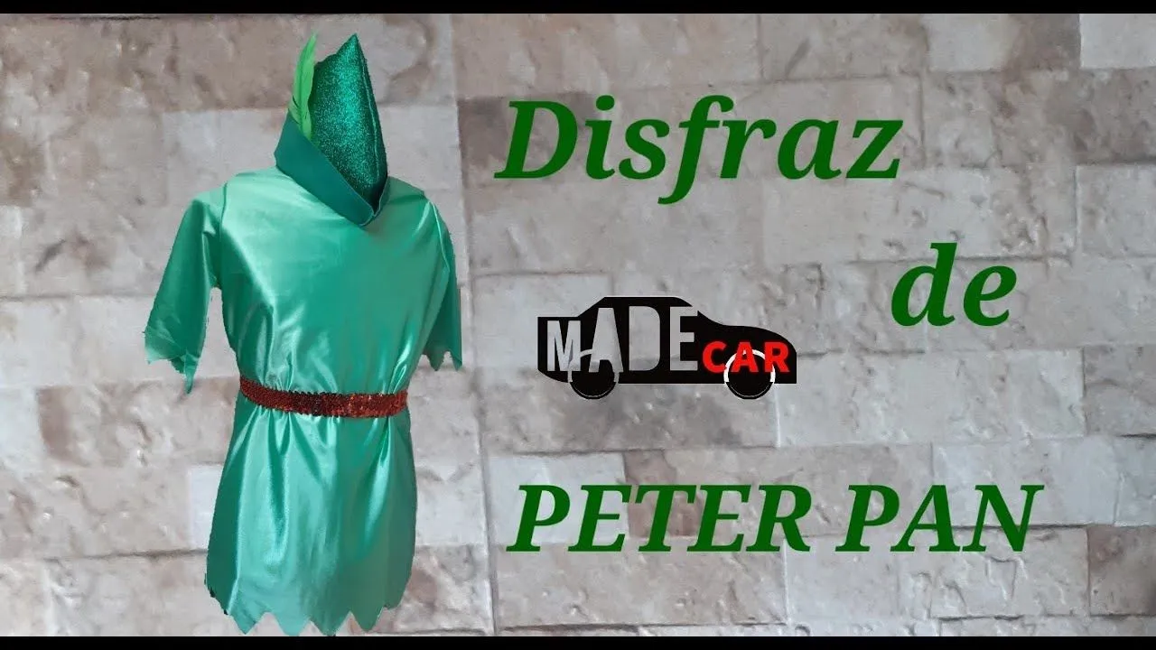 Disfraz de Peter Pan. Casaca verde, gorro de goma Eva. Cómo crear tu  disfraz para niños con Madecar - YouTube
