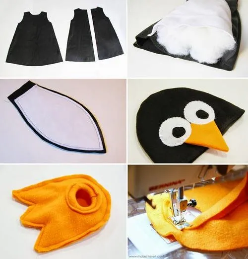 disfraz de pinguino con patrones básicos | Todo Halloween disfraz de pinguino con patrones básicos | Todo Halloween